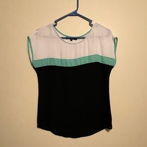 LAST DAY TO BUY!   Sweet Rain short-sleeve blouse, colorblock, size S
